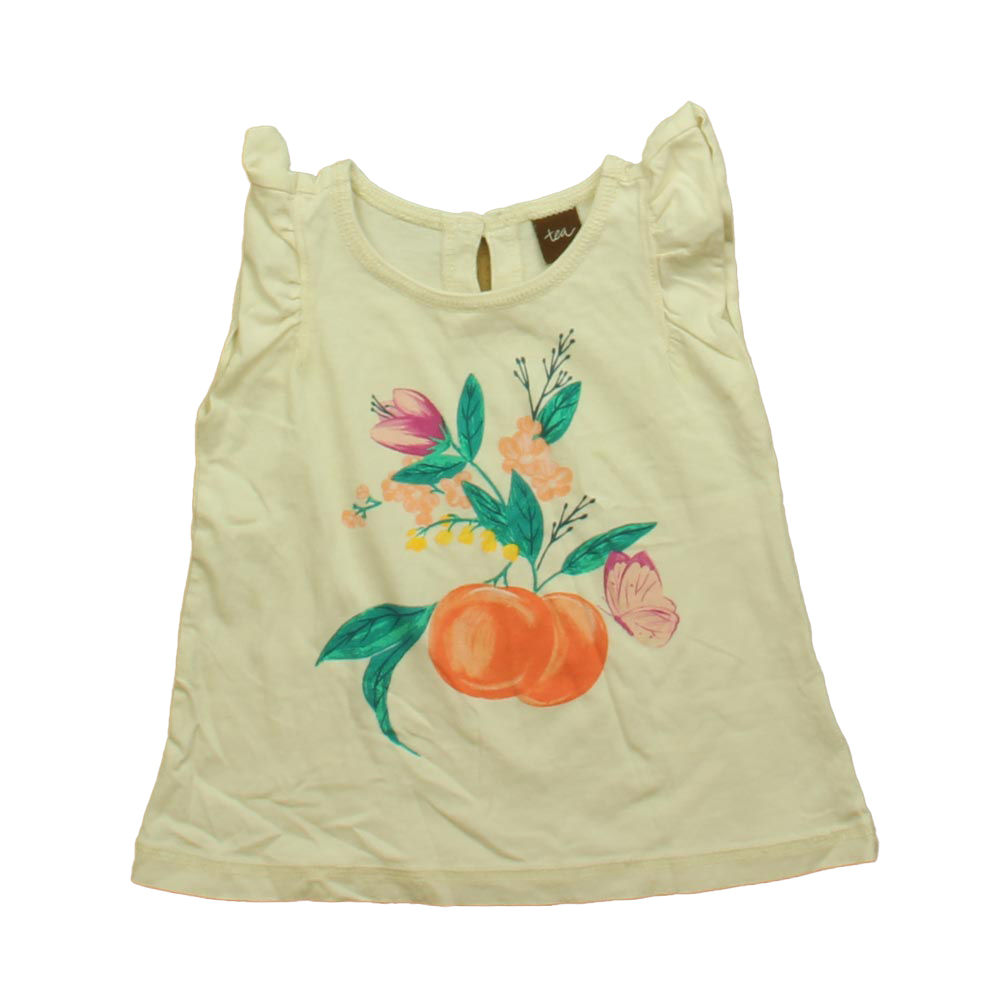 Tea Girls Ivory Orange T-Shirt size: 12-18 Months